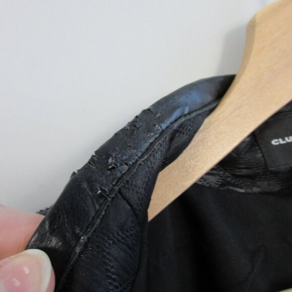 Club Monaco Kaylan Manteaux Moto Jacket Women Size 6 Black Quilted Full Zip 634 - Picture 7 of 12